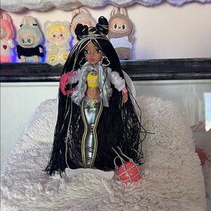 Mermaiz mermaidz Fashion Doll with Long Black Hair and Silver Outfit